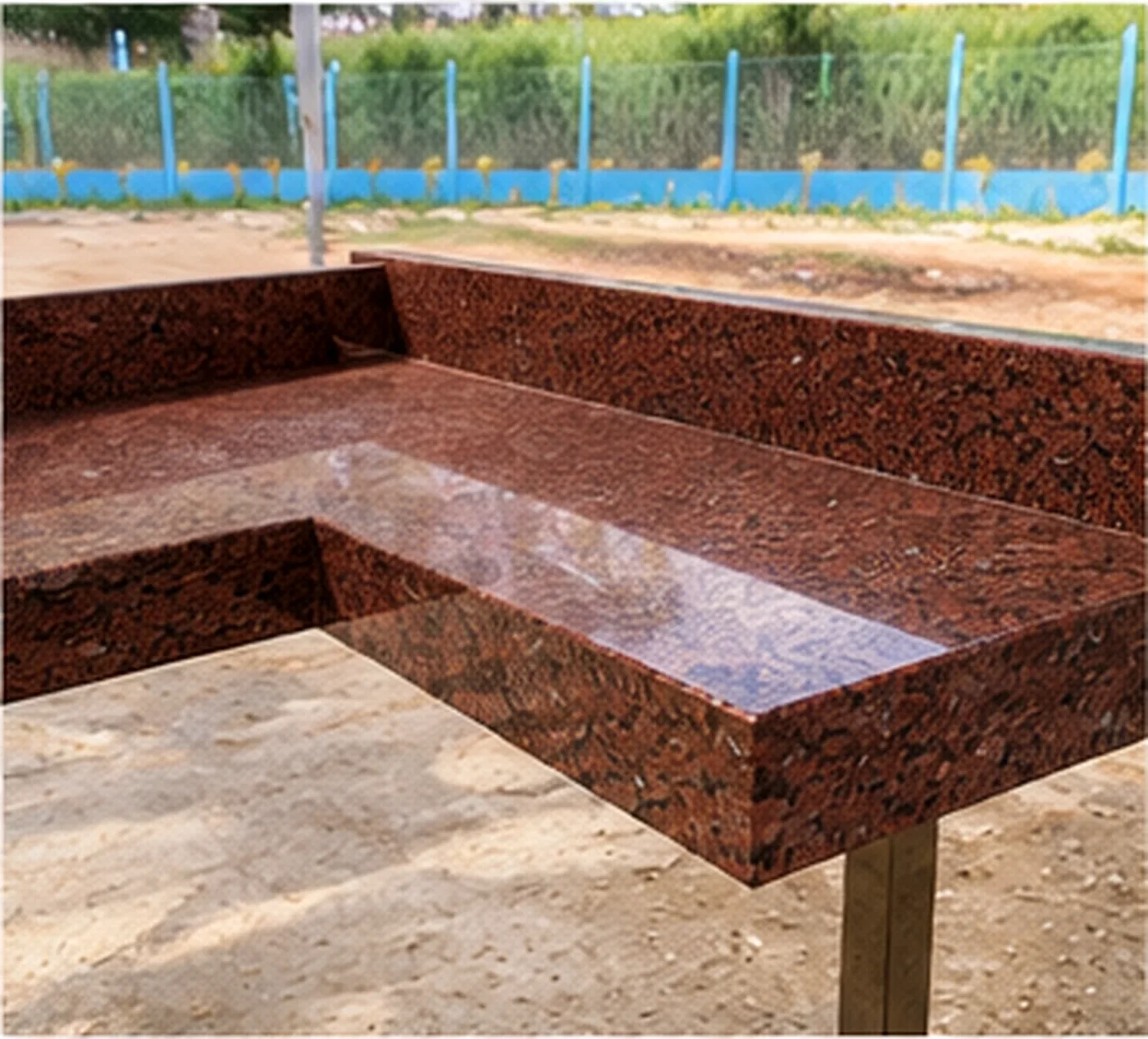 Bancada de granito em L produzida pela Imperial Stone
